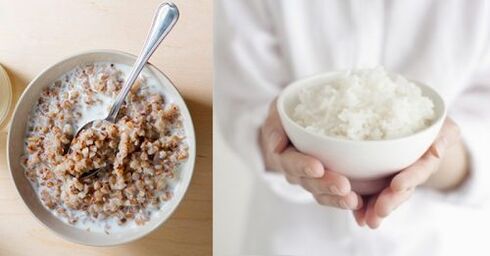 grikių ir ryžių košė, skirta išeiti iš keto dietos