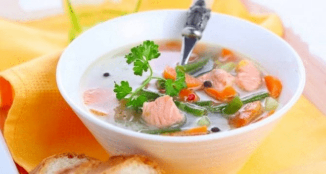 žuvies sriuba laikantis baltymų dietos
