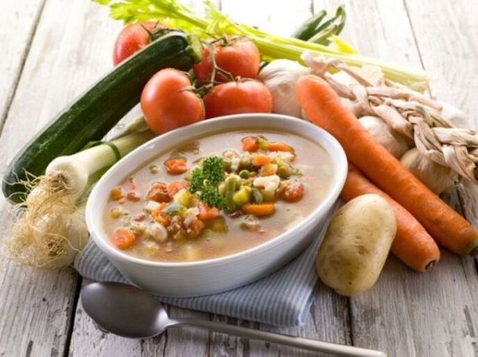 daržovių sriuba gastritui
