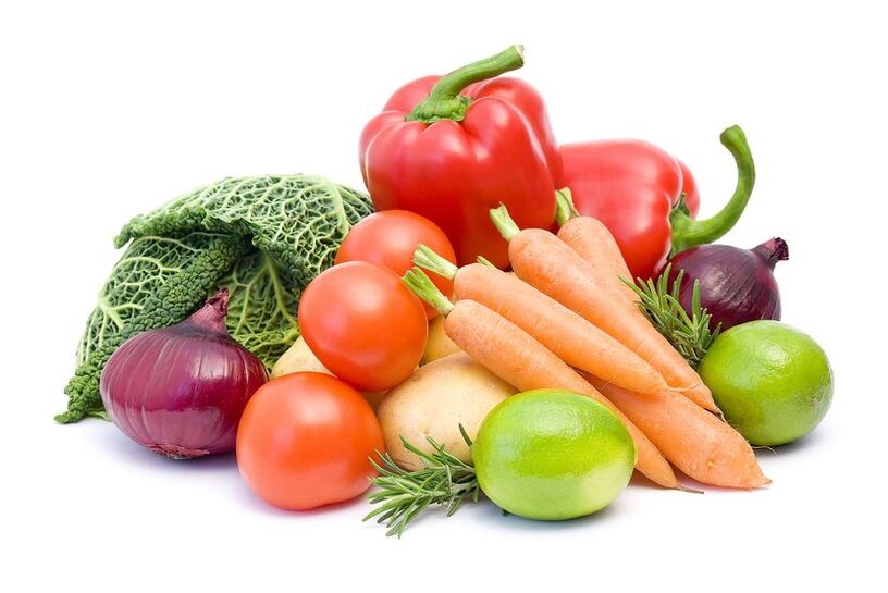 Daržovių asorti - antrosios dietos dienos dieta „6 žiedlapiai