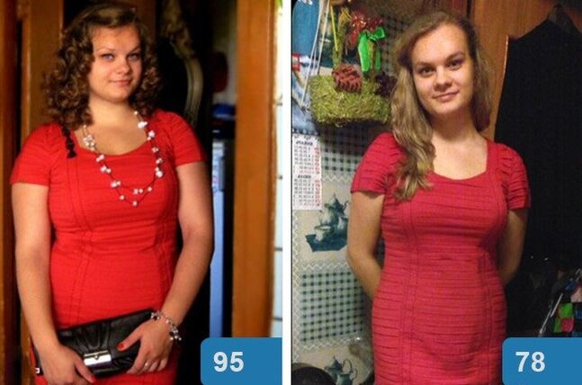 Mergina prieš ir po svorio metimo per 4 savaites Maggi dietos